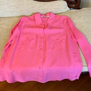 Zara pink silk shirt NWOT S